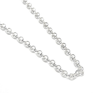 Collar de 50cm acabado en rodio - Lakbra-gris