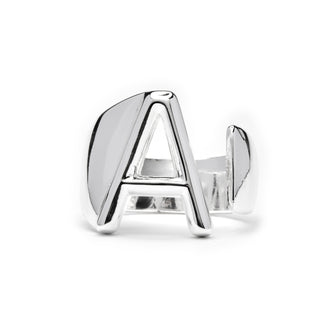 Anillo acabado plata - Alphabet-blanco