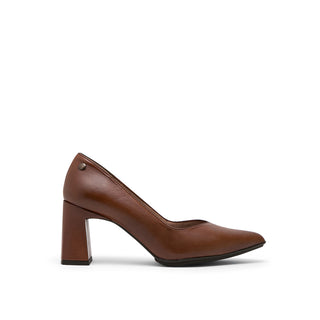 Brown Leather Stiletto High-Heel Shoes